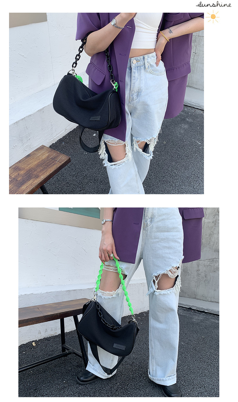 Women's Large Cloth Color Block Solid Color Streetwear Zipper Crossbody Bag display picture 16