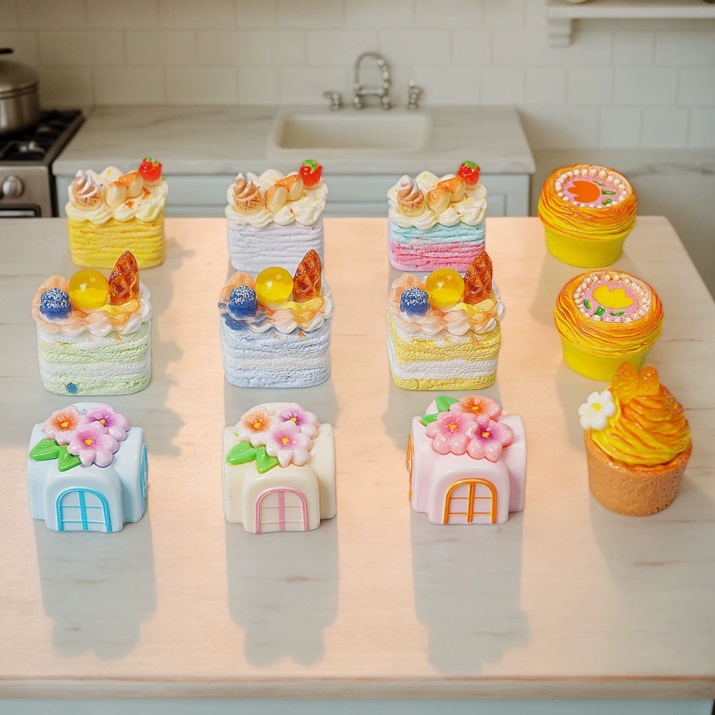 Имитация мини-яичного пирога, мороженого, торта, еды, игрушки, украшения «сделай сам», подвесные аксессуары для дома, автомобильные настольные маленькие украшения