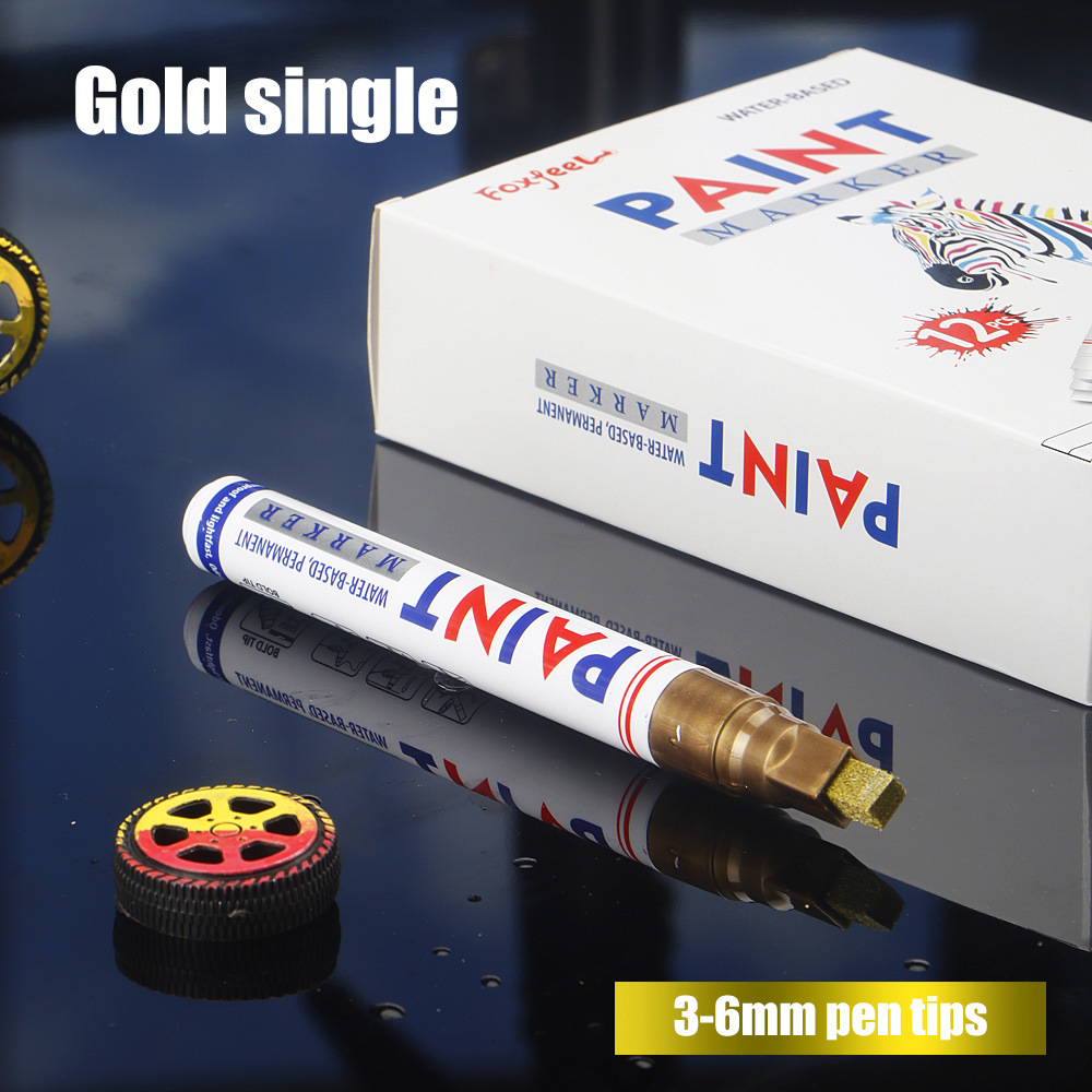 Nuevo bolígrafo de pintura de gran capacidad de 6 mm bolígrafo de pintura de reparación de pintura de automóviles no se desvanece aceite no borrable