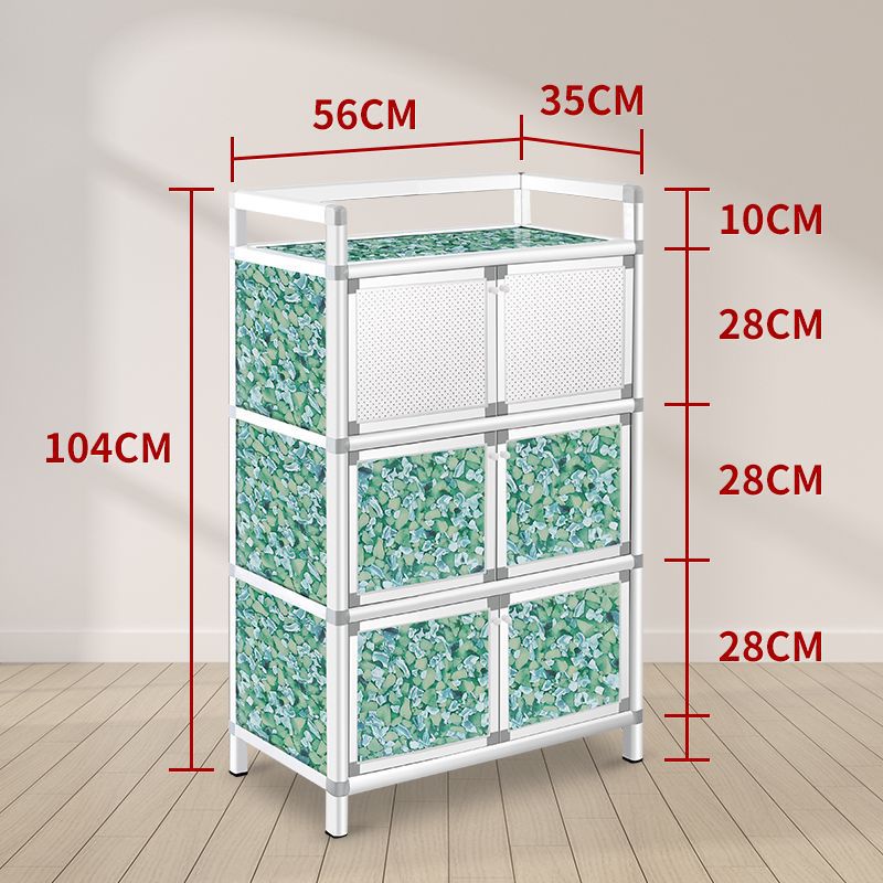 armario de comedor de aleación de aluminio simple armario de cubierta pequeño armario de alquiler armario de almacenamiento armario de cocina doméstico armario de almacenamiento multicapa