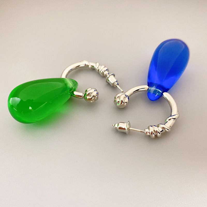 歐美新款時尚復古小眾設計高級感氣質水滴形吊墜冷淡風耳環女批發