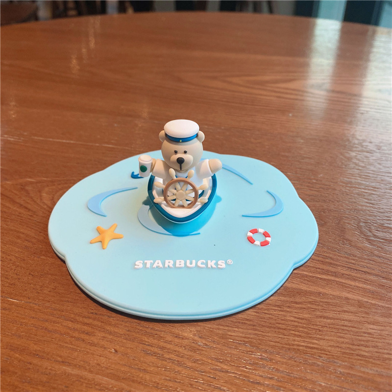 老虎硅胶杯盖咖啡杯防尘盖子卡通松鼠圆形杯盖陶瓷杯盖配件|undefined