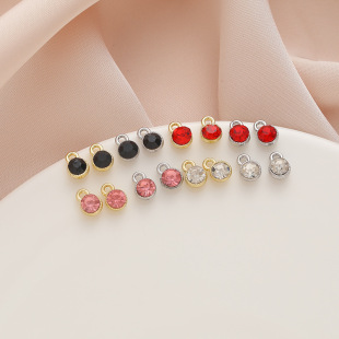 Korean style diy accessories color retention long inlaid pendant bracelet earrings headdress accessories wholesale multi-color diamond Cup