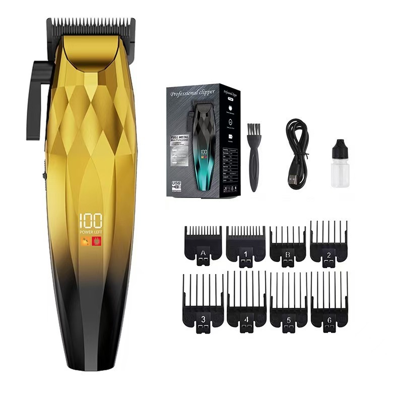 Set de Cortapelos Eléctrico Digital de Aleación de Titanio con Cabezal Lavable para Barbería y Hogar