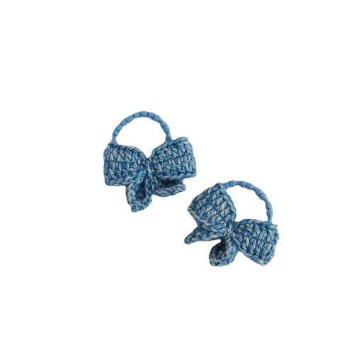 New wool crochet bow children's sweet and cute hair band baby hair rope headband does not hurt the hair rubber band