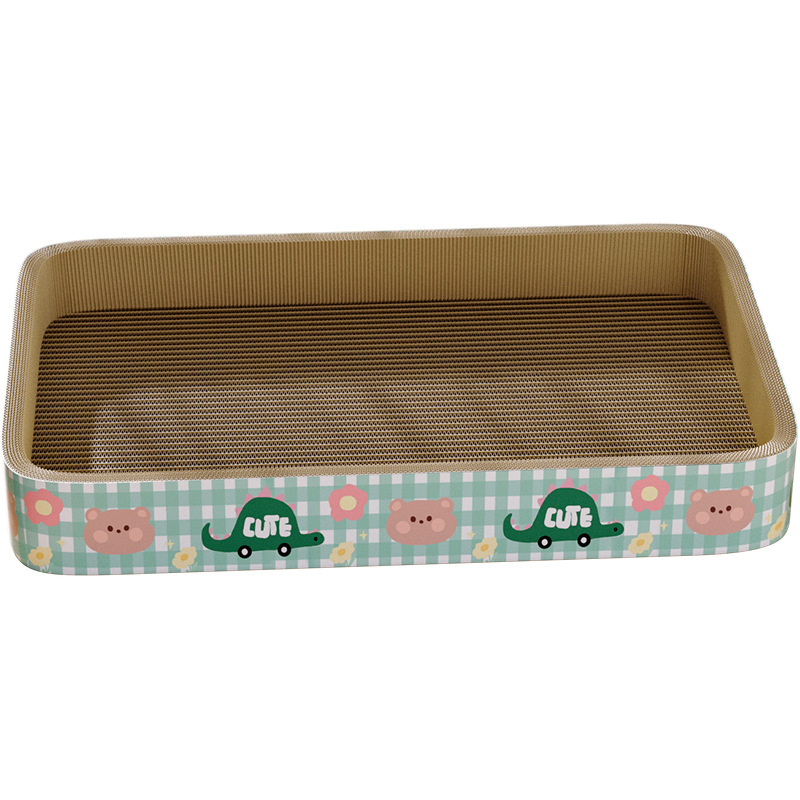 Juguete para gatos Papel corrugado Garra de gato resistente a la captura Tarra de agarre de gato en garra de pulido de gato Placa de agarre de gato cuadrada encriptada Nido para gatos Productos para mascotas