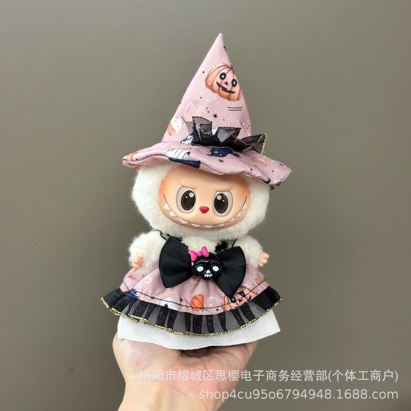 仅衣服适用于拉布布娃衣一二三代labubu挂件公仔可穿圣诞娃衣套装|undefined
