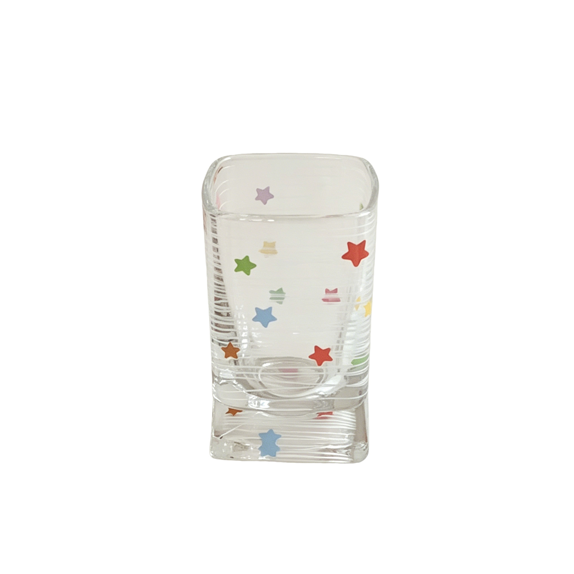 Cute Star-patterned Glass With High-end Feel, Unique Colorful Water Couples, Suitable For Home Use As A Juice Or Milk_voghion.com
