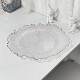 Classic transparent bead edge plate fruit plate wedding banquet plate European-style household decorative tray Pastry small snack plate