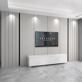 Bamboo Fiber Integrated Wall Panel Living Room Tv Background Wall Decorative Buckle Board Modern Sofa Bedroom Custom Wall Protection