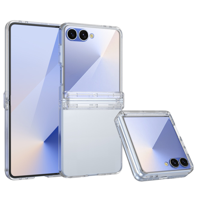 人気のサムスン Z Flip7 携帯電話ケース折りたたみ電気メッキ高精細透明強化フィルムオールインクルーシブヒンジ保護カバー|undefined