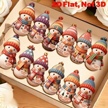 Y 72519 Wood Christmas Snowman Ornaments ʥ��ѩ�˹��� �羳ר