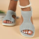 Open toe in stock 2021 autumn fish toe casual sleeve fashion sandals low heel women's shoes origin supply plus size sports