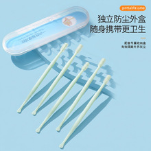 一次性硅胶耳勺采耳工具双头螺旋挖耳勺掏耳神器耳朵按摩硅胶耳勺