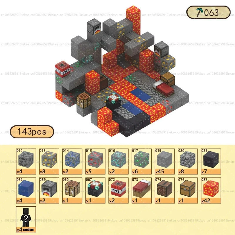 Магнитные строительные блоки Mine World Cube Magnet World набор