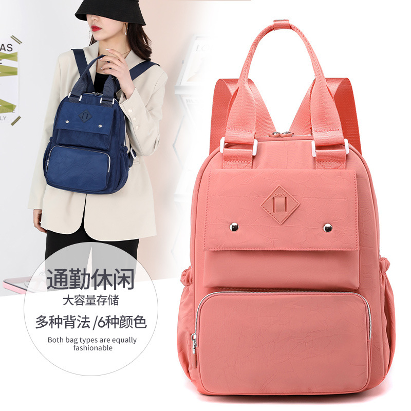 Solid color capacious backpack for traveling