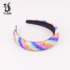 Rainbow headband, zebra, drill, wholesale, European style, diamond encrusted