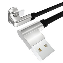 双弯头手机数据线USB 3A快充线通用安卓type-c平果手机手游充电线