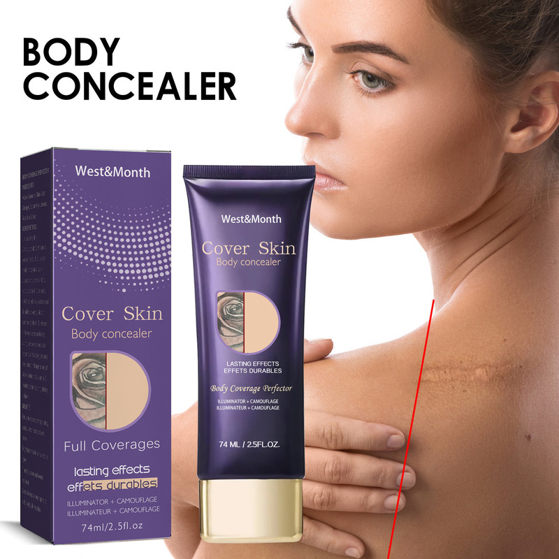 West&Month Body Concealer Waterproof Concealer for Covering Tattoos, Scars, Birthmarks, Invisible Body Concealer West&Month Body Concealer Waterproof Concealer for Covering Tattoos, Scars, Birthmarks, Invisible Body Concealer