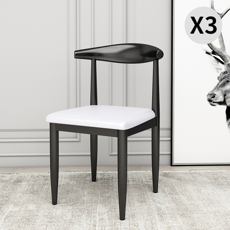 Mesa de comedor silla de lujo ligera silla de cuerno casera respaldo escritorio para aprender maquillaje simple silla de negociación especial de restaurante moderno