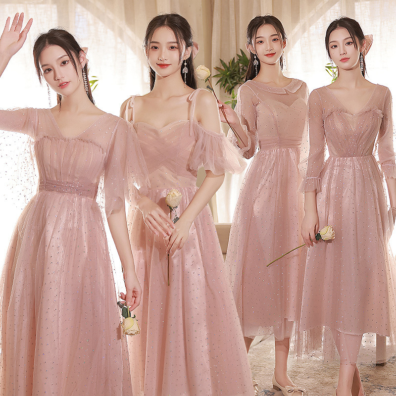 Bridesmaid Dresses for Women 2024 New Style, Casual Wear, Mori-Style Sister Group Dresses, High-End Niche Student Graduation Dresses for Spring