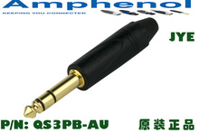 QS3PB-AU 美国AMPHENOL安费诺镀金大三芯 6.5立体声音频插头接头