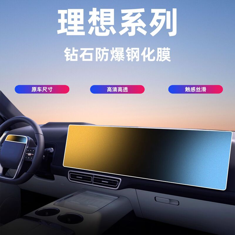 24-25 Ideal L6/L7/L8/L9/Mega Central Control Navigation Screen Tempered Film Interior Film New Version