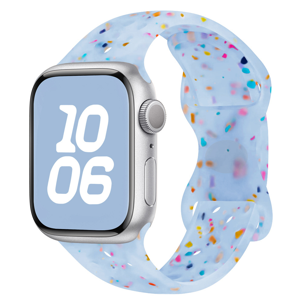 Aplicable para AppleWatch Apple Watch iWatch9ultraSE Butterfly agujero agujero agujero colorido pulsera de pulsera