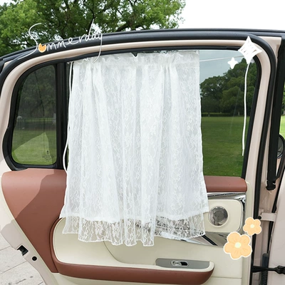 Lace Double-Layer Car Curtains, Car curtains