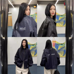 現品の韓国の大衆の潮の札のMatinkimの明るい顔のゆったりしているオーバーの突撃の服は縄のジャケットの日焼け止めのシャツの女性を引き出します。