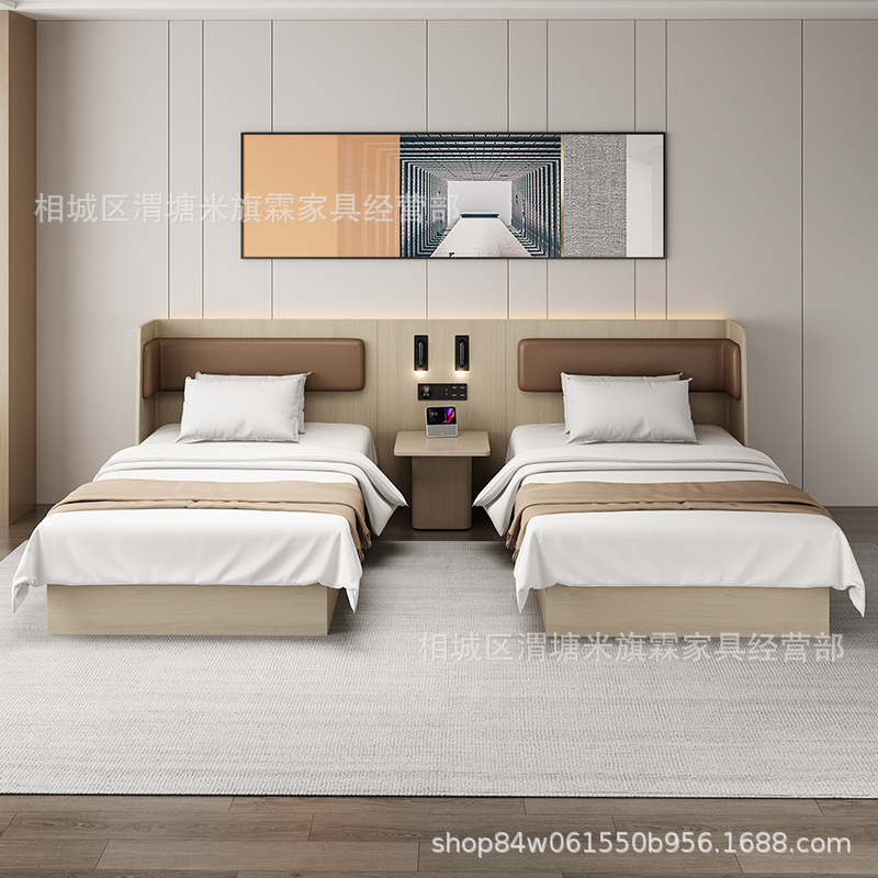Hanting Hotel Furniture Guest Room Hotel Bed Hotel Furniture Apartment B&b Quick Hotel Furniture Standard Room Complete Set