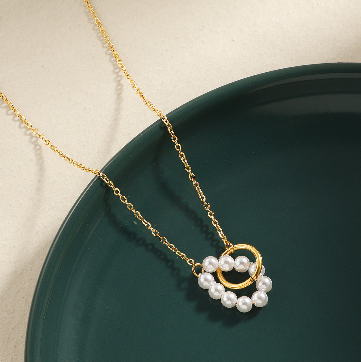 Wholesale Jewelry Elegant Geometric 304 Stainless Steel Cable Chain Pendant Necklace display picture 1