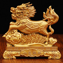 唐腾麒麟如意招财客厅摆件福满人生有福有财创意家居装饰工艺礼品