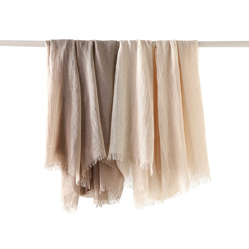 Pure Color Cotton Linen Silk Scarf for Women - Summer  New Arrival Beach Towel Sunshade Scarf for Women - Manufacturer Wholesale