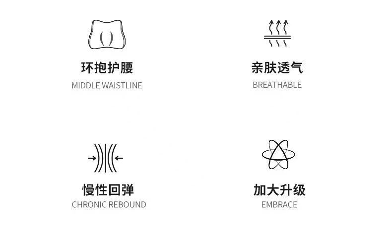 Cross-Border Foreign Trade Car Headrest, Neck Pillow, Lumbar Support, Car Lumbar Cushion, Lumbar Support, Memory Foam Seat Cushion
