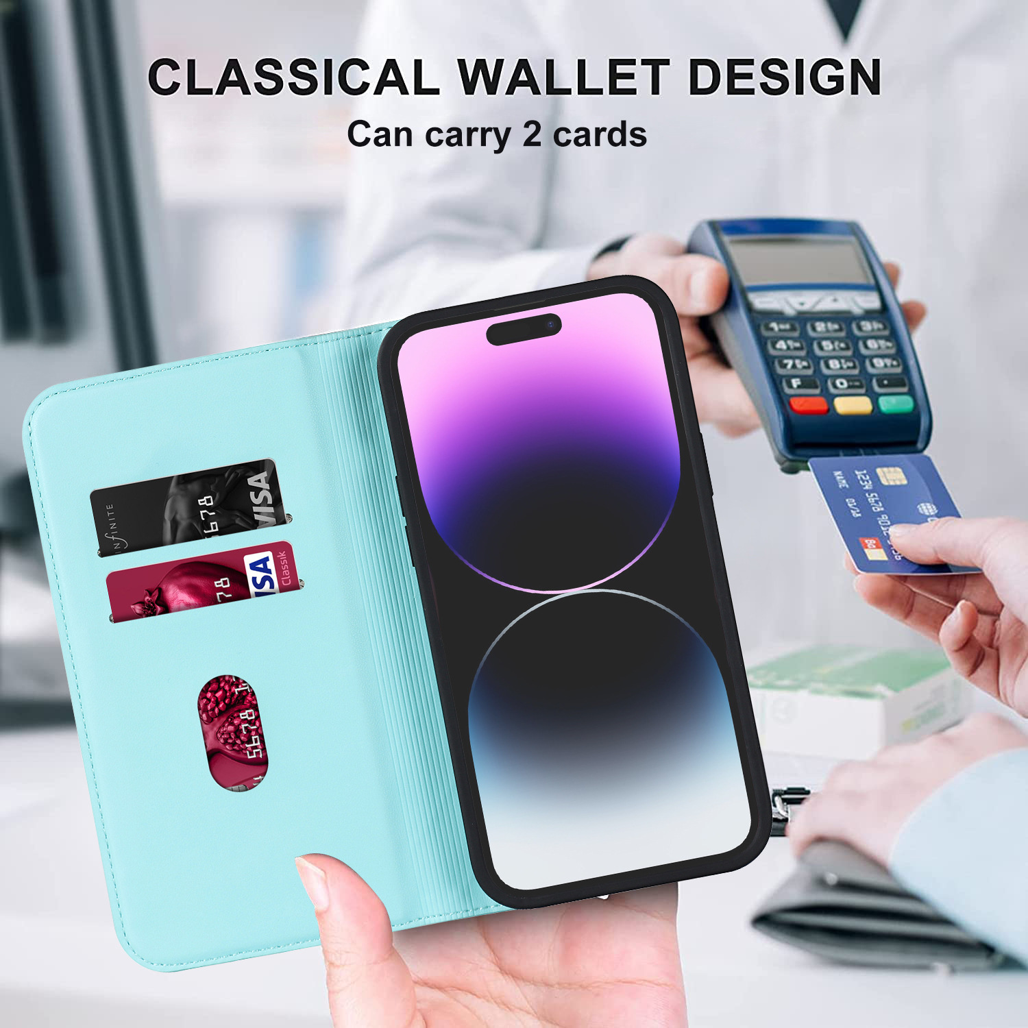 Anwendbar zu iPhone14 handy leder fall drahtlose lade 13/12 stil magnetische flip schutzhülle Großhandel_voghion.com