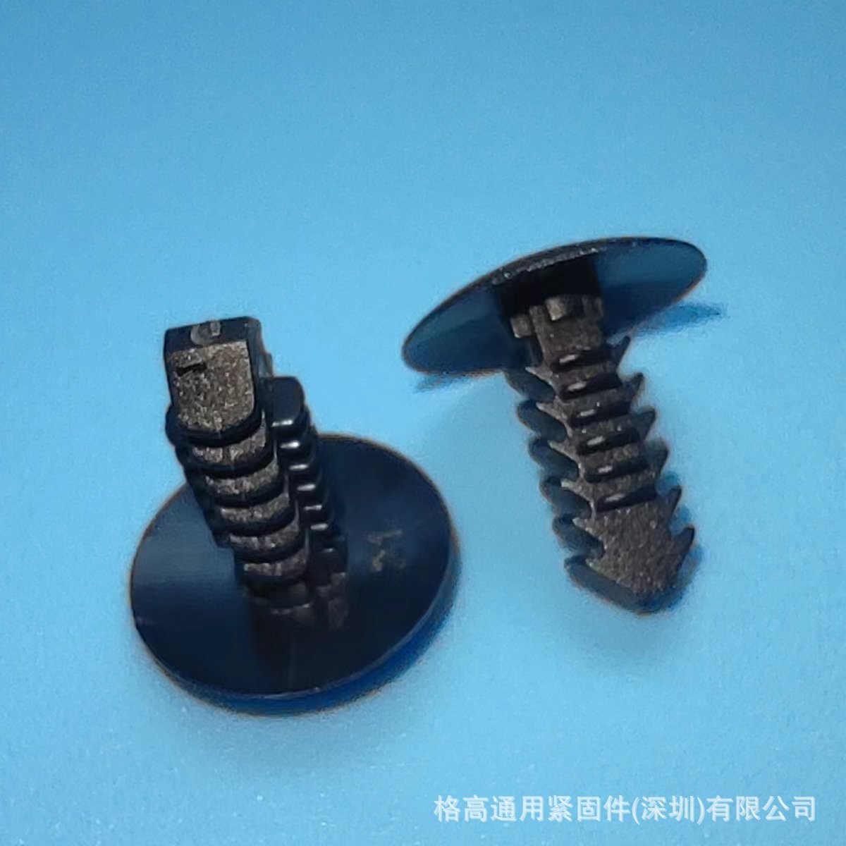 尼龙黑色倒刺铆钉,盲孔安装钉,倒齿卡钉G27系列,树型胶钉卡扣