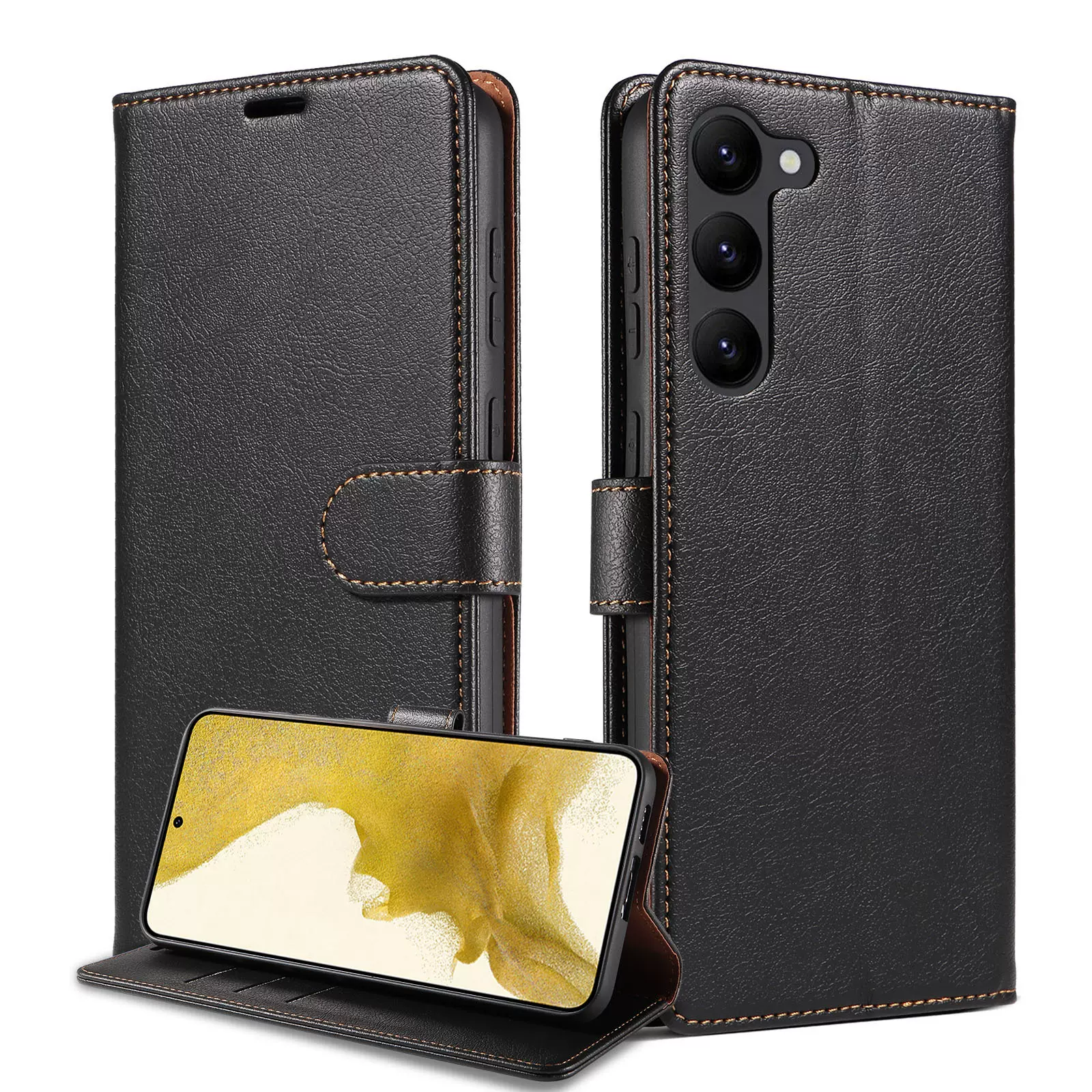 适用三星S25plus手机皮套S25 Edge手机壳S24 RFID新款翻盖保护套