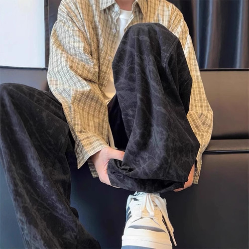 2025 New Loose Casual Pants for Men, Korean Style Trendy Versatile Pants, Summer Thin Model, Falling Sensation Wide Leg Floor-Length Pants