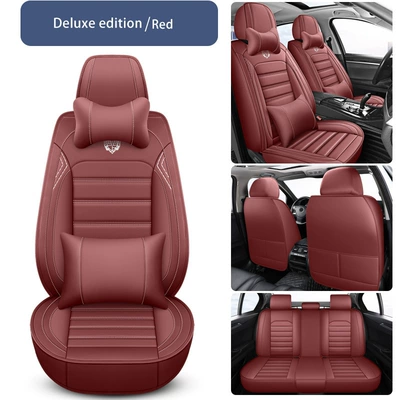 Fully Covered, Wear-Resistant, Breathable, Car | Universal seat cover - martha-red-single-seat-standard