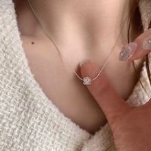 纯银小球锁骨链细项链女款2025新款简约小众叠戴锁骨链