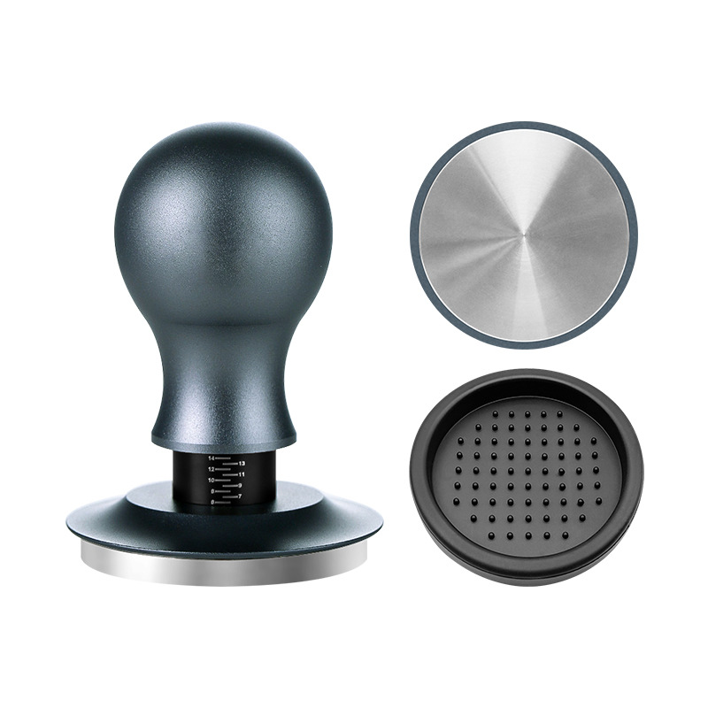 Prensa de polvo de presión constante Martillo de polvo elástico de café Base de rosca de acero inoxidable Martillo de polvo de impacto ajustable de fuerza constante