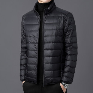 Foreign trade light cotton-padded jacket men's 2024 winter new anti-season ultra-light stand collar short young and middle-aged warm coat