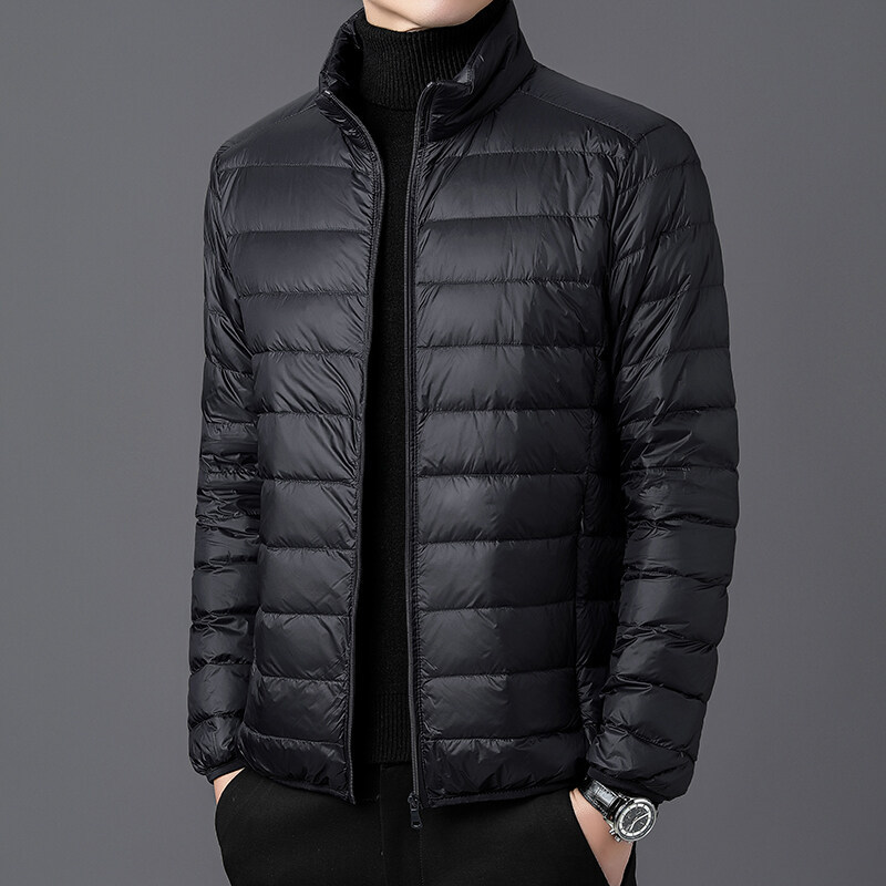 Foreign trade light cotton-padded jacket men's 2024 winter new anti-season ultra-light stand collar short young and middle-aged warm coat