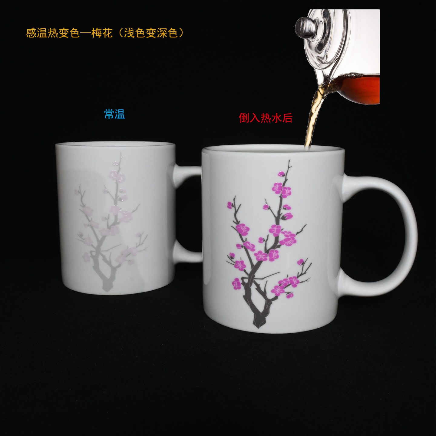 감온 변색 겨울 매화