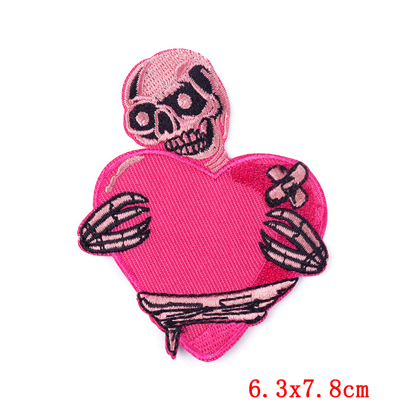 Punk Heart Shape Skull Cloth display picture 3
