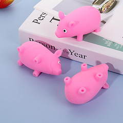 Whimsical Creative Stress-Relief Toy Pull-and-Push Fun Pink Pig Squeeze-and-Push Creative Stress Relief Stretching Deforming Stress Relief Gadget