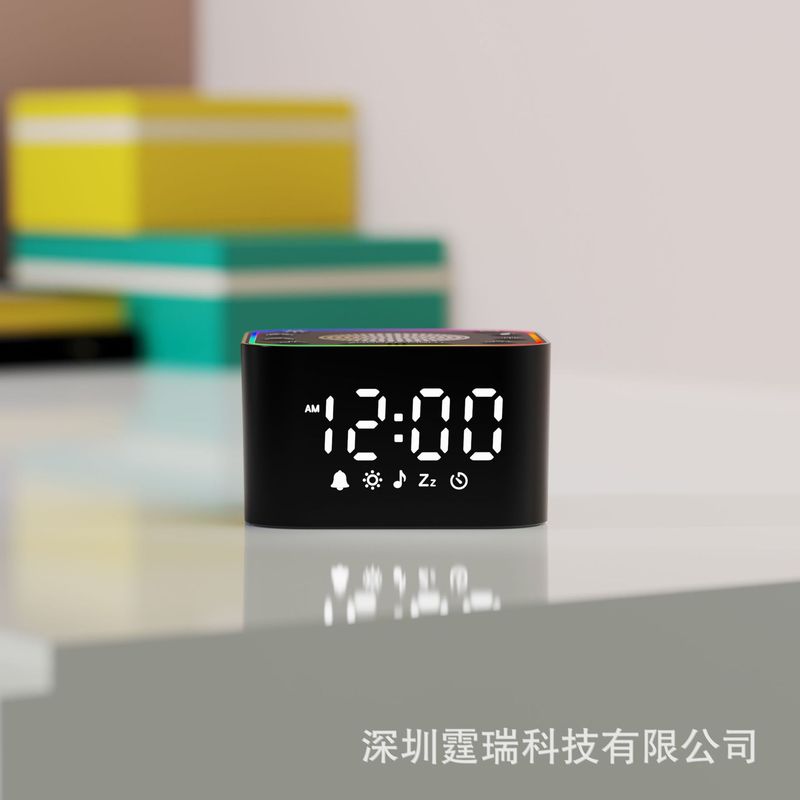 亚马逊小巧便携旅行床头伴睡白噪音七彩氛围小夜灯助睡眠仪闹钟|undefined