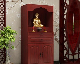 Buddhist Altar Table for Home Use, Standing Cabinet for Offering, White Buddha Statue Cabinet, Economical Offering Table