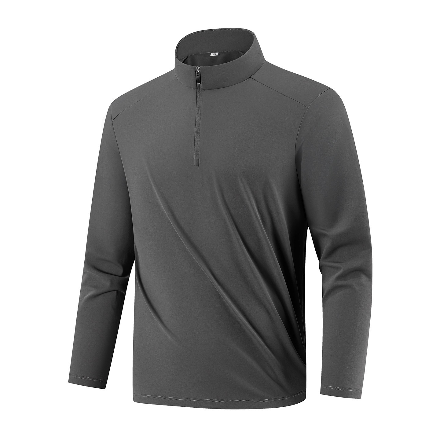 Niaojia Quick-Drying Long-Sleeved Stand-Up Collar Sports Polo Shirt Men's Golf Jersey Top Golf Uniform Half-Pull Clothes